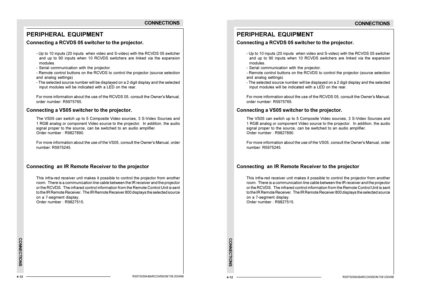 Peripheral equipment | Barco R9002328 User Manual | Page 35 / 153