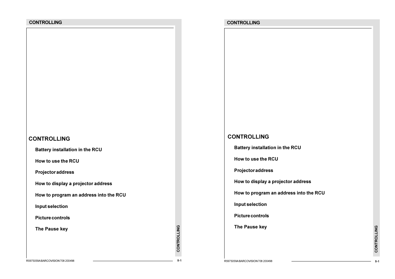 Controlling | Barco R9002328 User Manual | Page 36 / 153