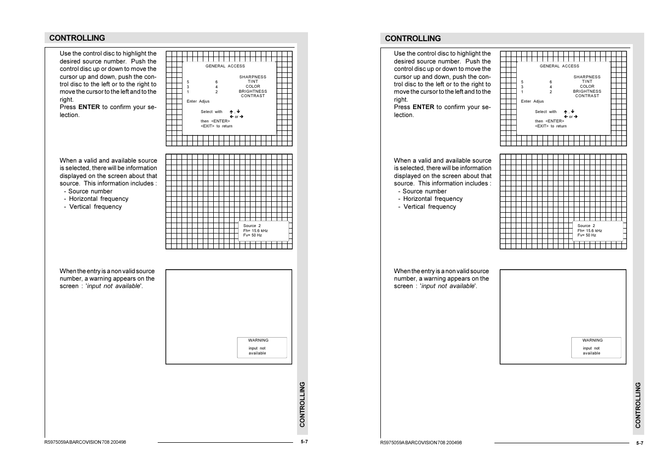 Controlling | Barco R9002328 User Manual | Page 42 / 153