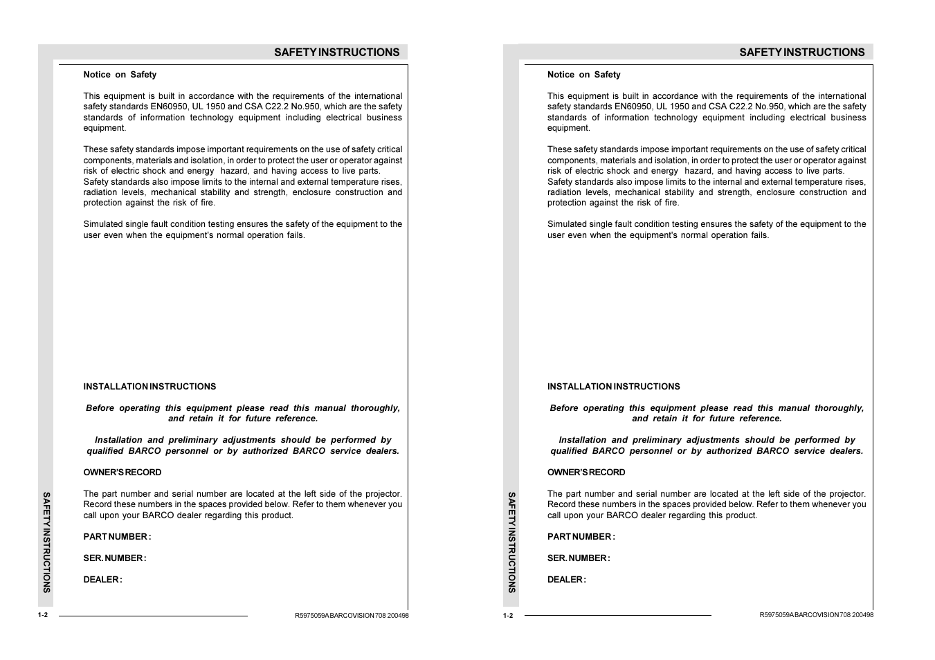 Barco R9002328 User Manual | Page 9 / 153