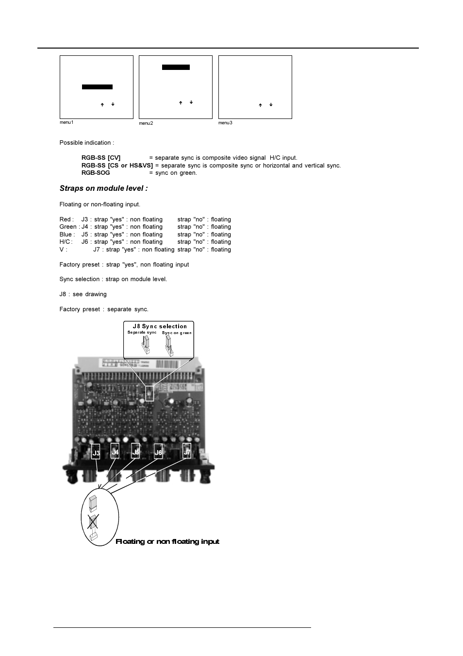 Connections, Straps on module level | Barco R9001490 User Manual | Page 35 / 93