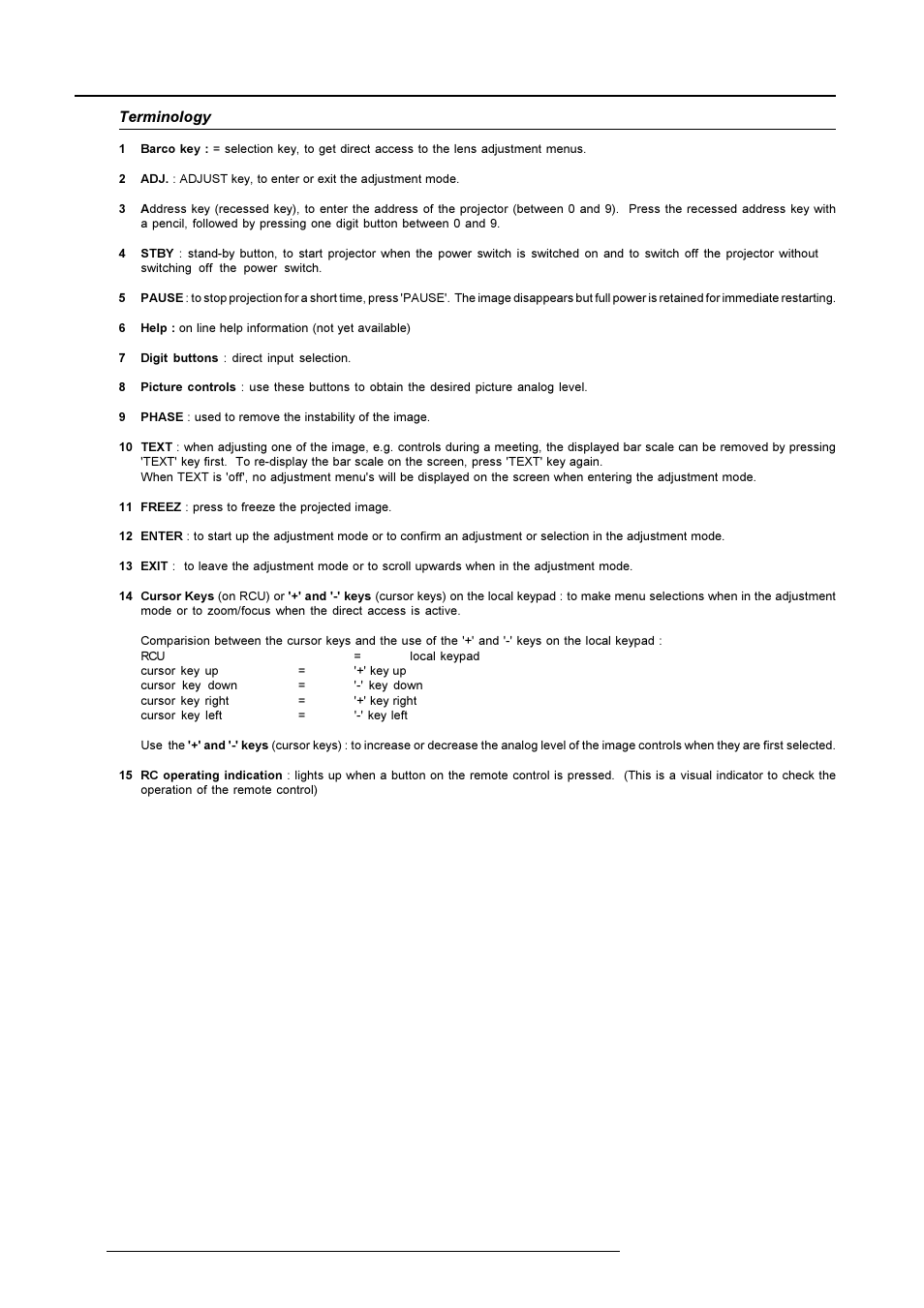 Getting started, Terminology | Barco R9001490 User Manual | Page 43 / 93