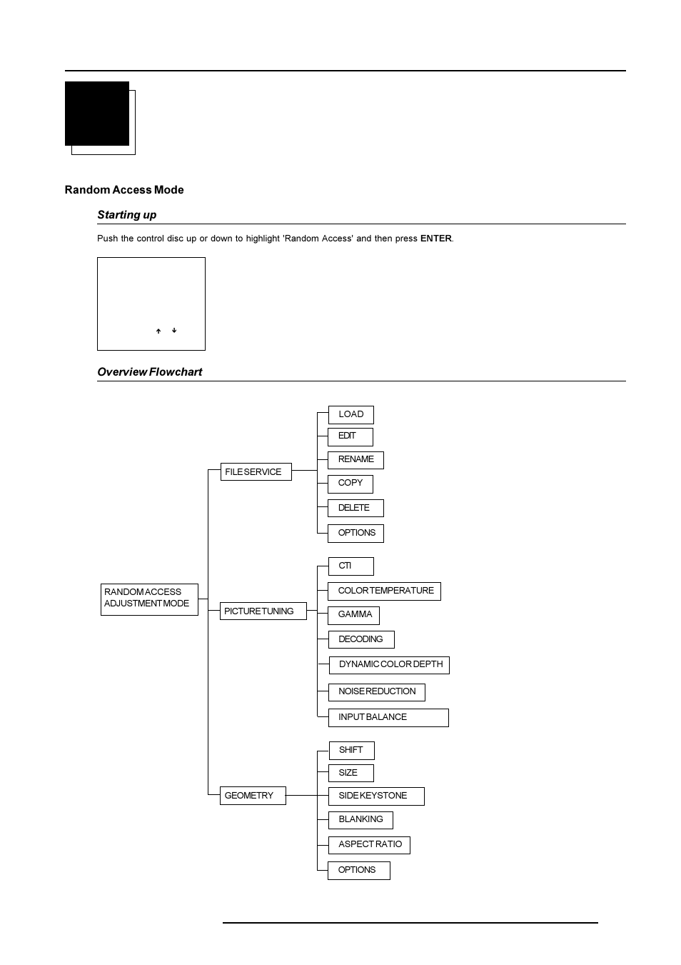 Random access adjustment mode | Barco R9001490 User Manual | Page 54 / 93