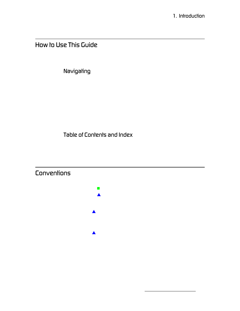 How to use this guide, Navigating, Table of contents and index | Conventions, Navigating table of contents and index, Eзп=нз=rлй=qüáë=dìáçé, Зеойенбзел, K~обц~нбец, Q~ддй=зс=`зенйенл=~ез=fåçéñ, Nk==fåíêççìåíáçå | Barco MatrixPRO HD/SD-SDI User Manual | Page 13 / 90