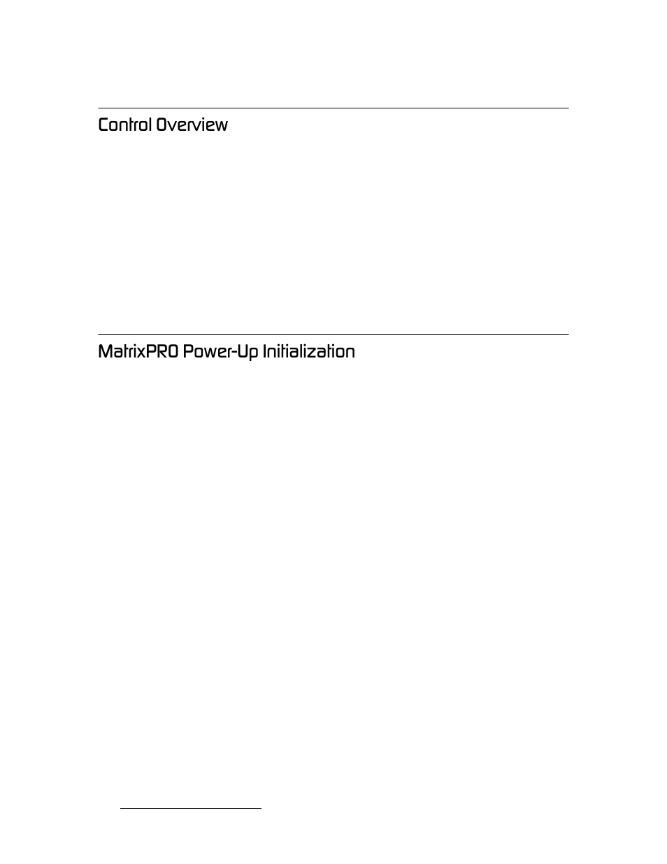 Control overview, Matrixpro power-up initialization, Control overview matrixpro power-up initialization | Зенкзд=lîéêîáéï, J~íêáñmol=mçïéêjré=fåáíá~дбт~нбзе | Barco MatrixPRO HD/SD-SDI User Manual | Page 24 / 90
