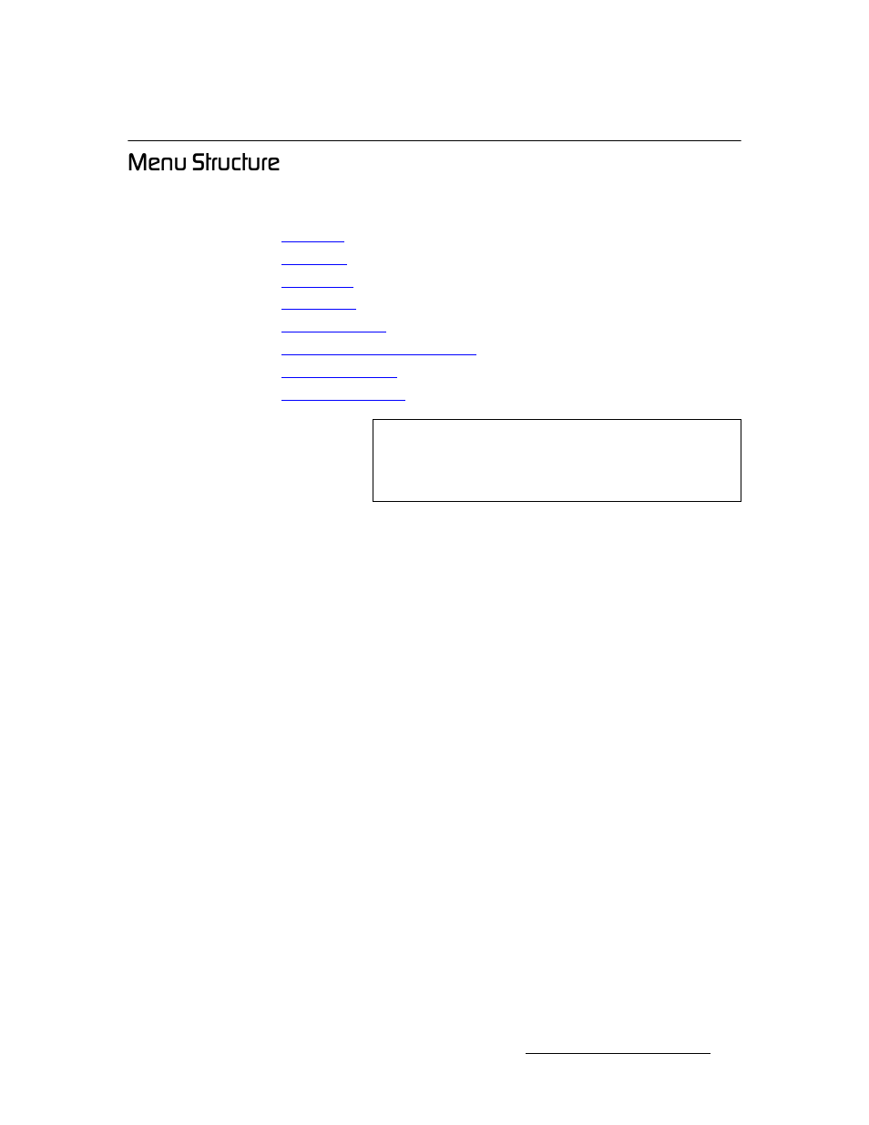 Menu structure, Jéåì=píêìåíìêé | Barco MatrixPRO HD/SD-SDI User Manual | Page 27 / 90