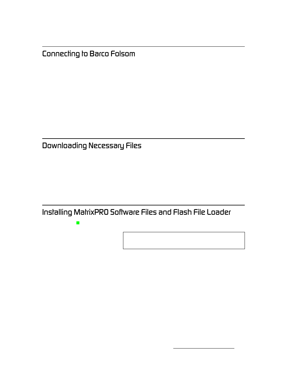 Connecting to barco folsom, Downloading necessary files, Зеейенбец=нз=_~кез=cçäëçã | Açïåäç~збец=kéåéëë~êó=cáäéë | Barco MatrixPRO HD/SD-SDI User Manual | Page 61 / 90