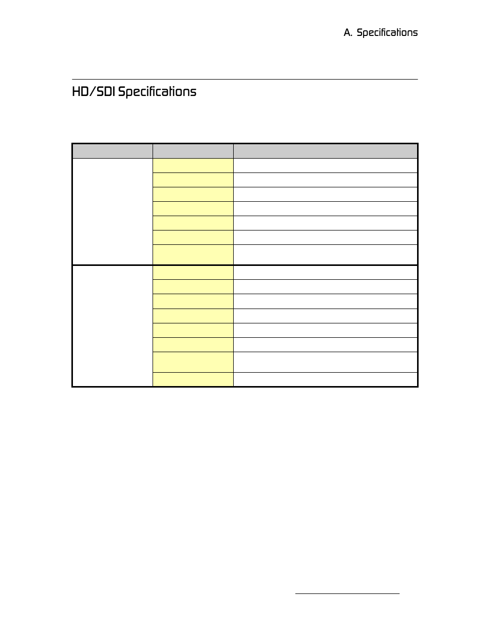 Hd/sdi specifications, Ealpaf=pééåáñáå~нбзел, K==pééåáñáå~нбзел | Barco MatrixPRO HD/SD-SDI User Manual | Page 67 / 90