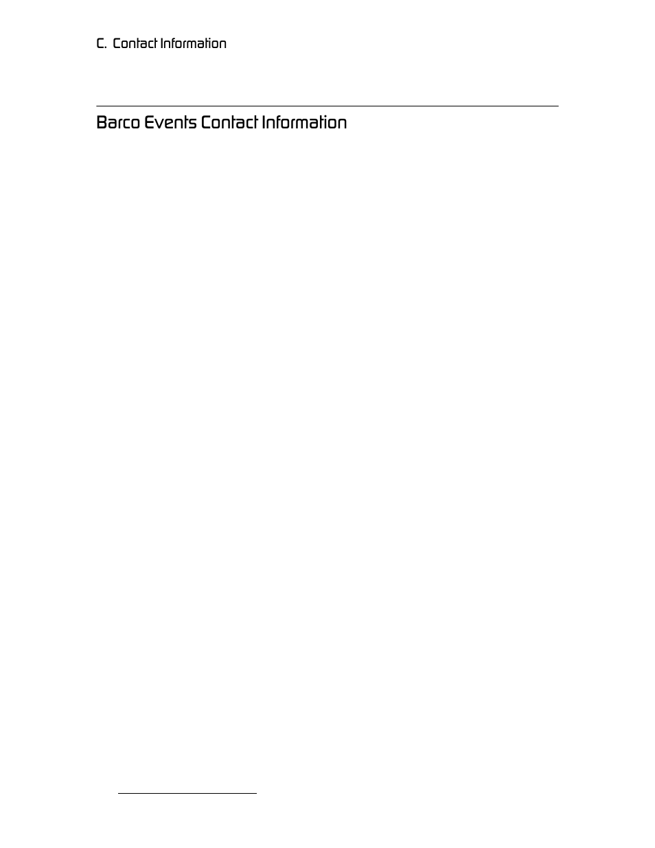Barco events contact information, Êåç=bîéåíë=`зен~ен=fåñçêã~нбзе, K==`зен~ен=fåñçêã~нбзе | Barco MatrixPRO HD/SD-SDI User Manual | Page 84 / 90