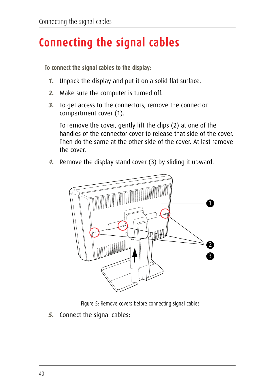 Connecting the signal cables | Barco Coronis Fusion MDCC 6130 User Manual | Page 40 / 80