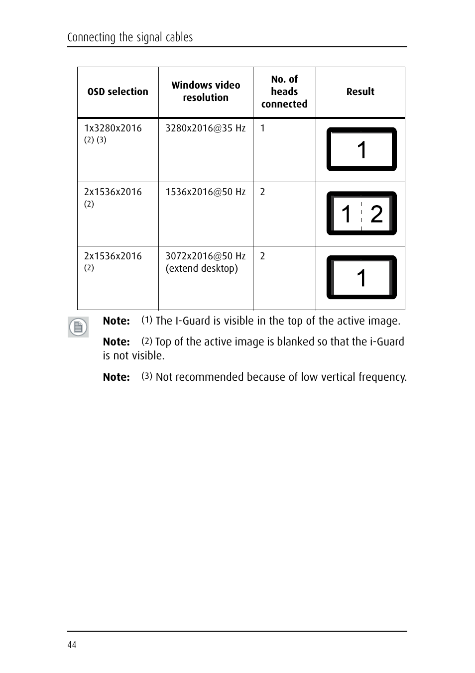 Connecting the signal cables | Barco Coronis Fusion MDCC 6130 User Manual | Page 44 / 80