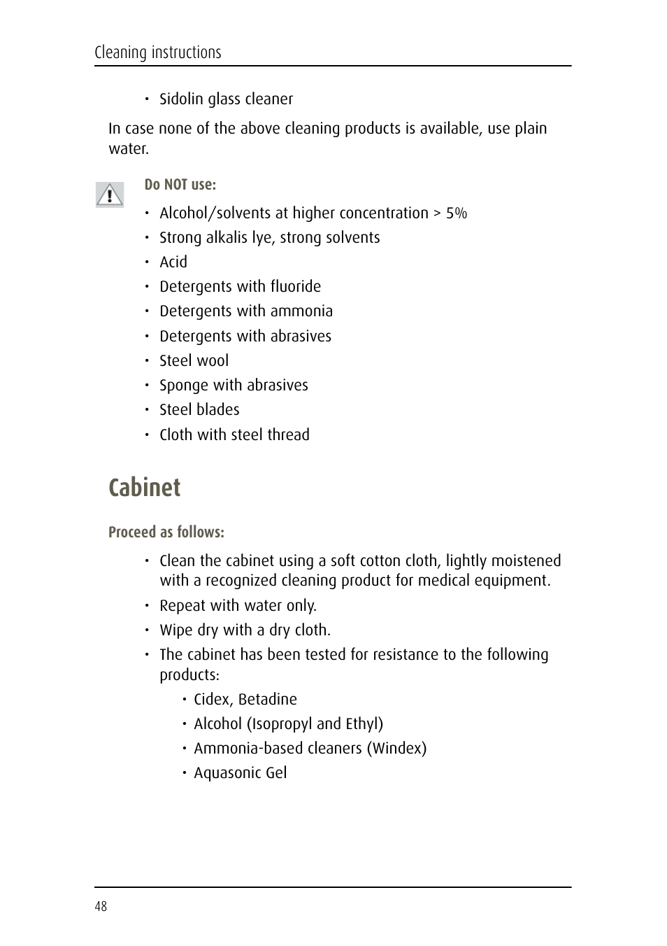 Cabinet | Barco Coronis Fusion MDCC 6130 User Manual | Page 48 / 80