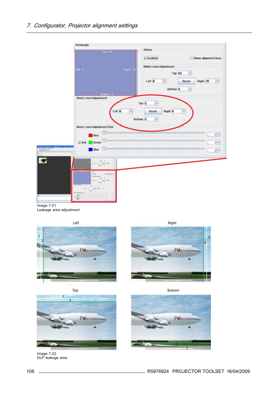 Configurator, projector alignment settings | Barco R5976924 User Manual | Page 112 / 245