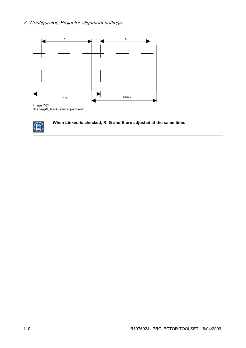 Configurator, projector alignment settings | Barco R5976924 User Manual | Page 114 / 245