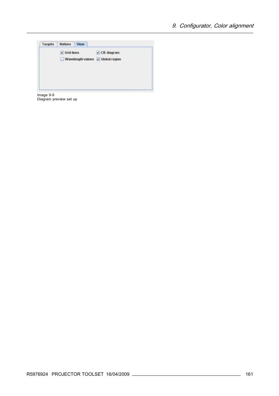 Configurator, color alignment | Barco R5976924 User Manual | Page 165 / 245