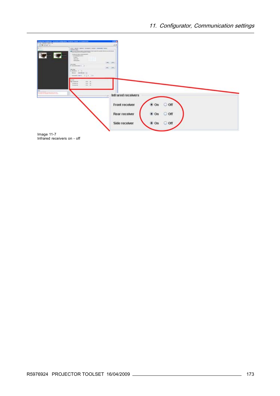 Configurator, communication settings | Barco R5976924 User Manual | Page 177 / 245