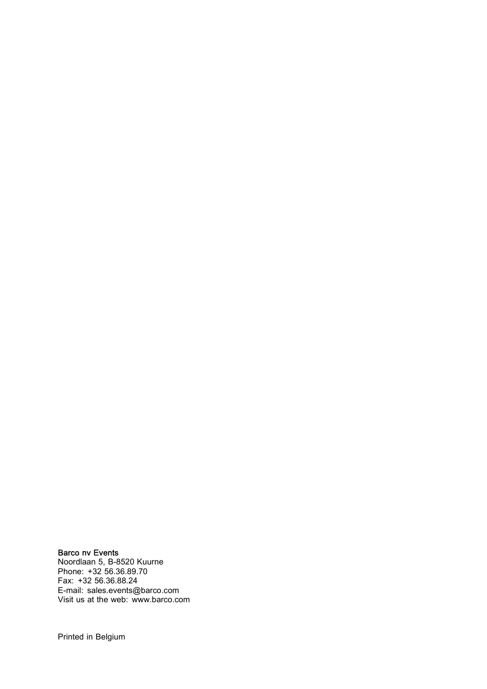 Barco R5976924 User Manual | Page 2 / 245