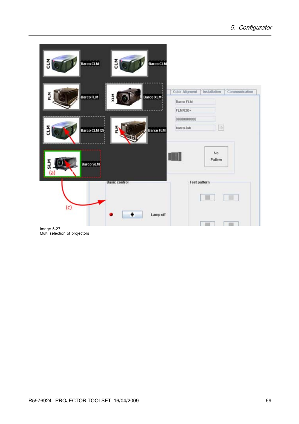 Configurator | Barco R5976924 User Manual | Page 73 / 245