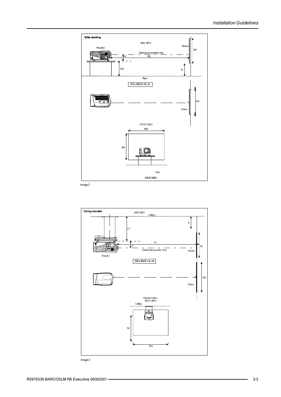 Installation guidelines, Qvãsãt hv | Barco R9002790 User Manual | Page 15 / 83