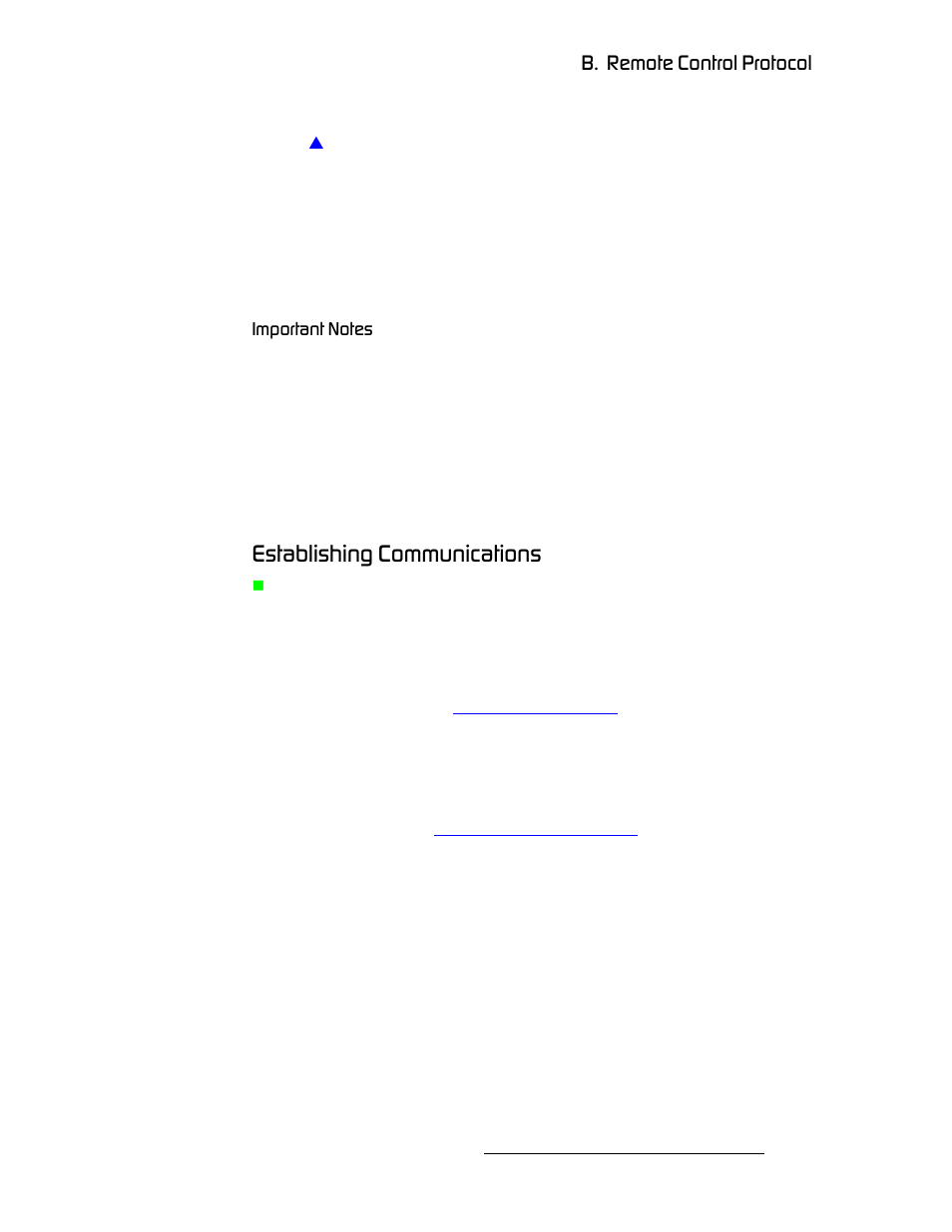 Important notes, Establishing communications, Bлн~ддбльбец=`зггмебе~нбзел | K==oéãçíé=`зенкзд=mêçíçåçä, Fãéçêí~åí=kçíéë | Barco DX-700 User Manual | Page 189 / 230