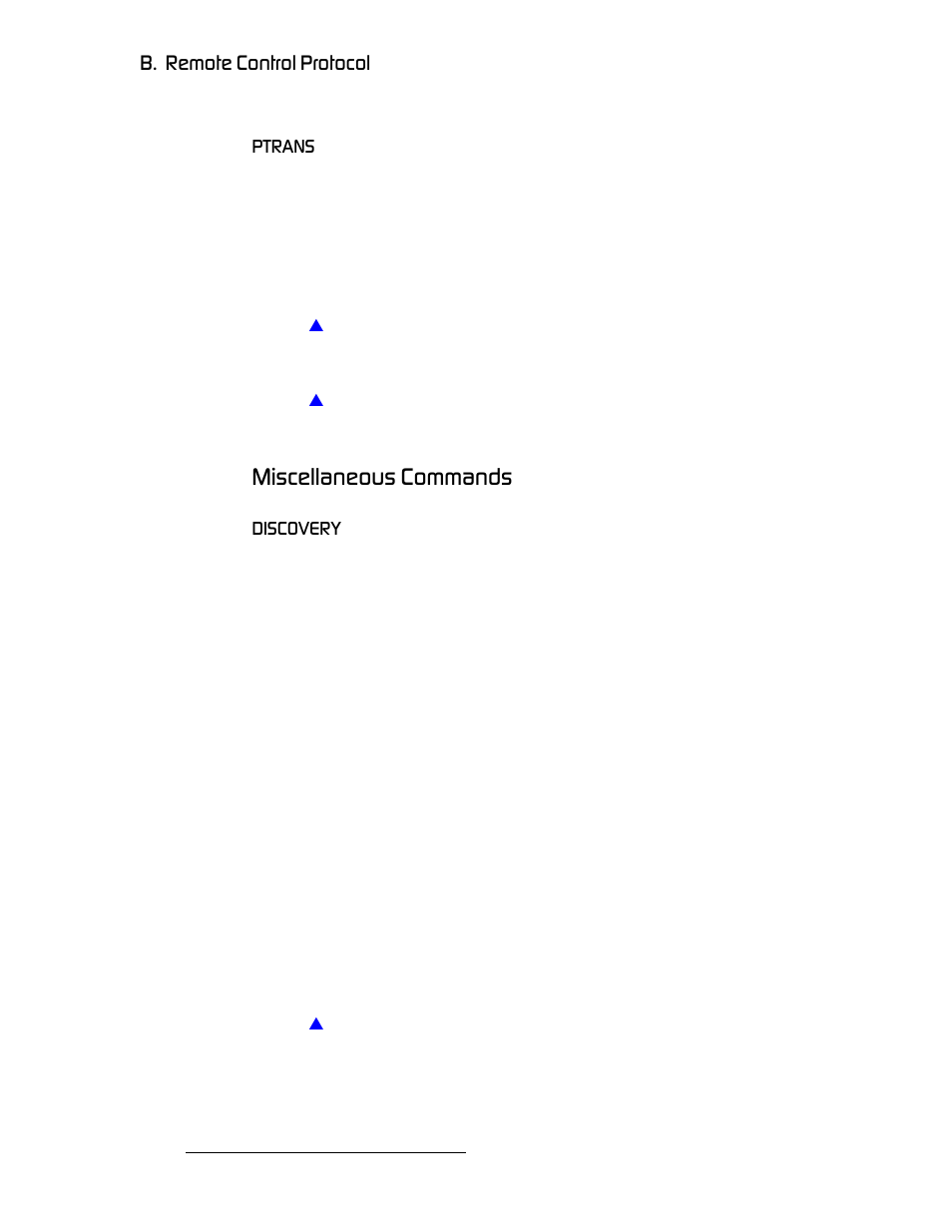 Ptrans, Miscellaneous commands, Discovery | Jáëåéää~ейзмл=`згг~езл, K==oéãçíé=`зенкзд=mêçíçåçä, Mqo^kp, Afp`lsbov | Barco DX-700 User Manual | Page 200 / 230