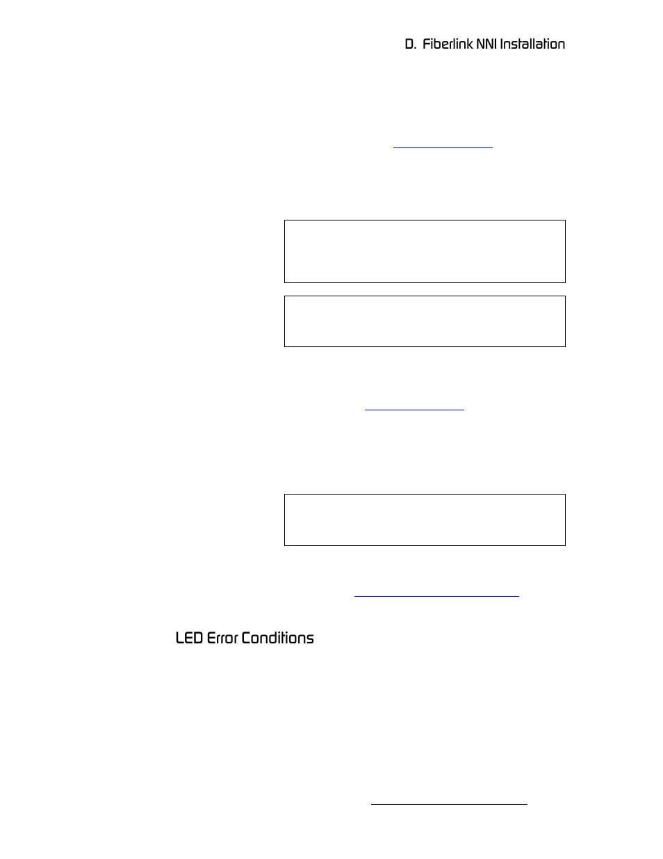 Led error conditions, Led error, Conditions | Fiber optic connector, Nni connector, Mounting holes, Iba=bêêçê=`зезбнбзел, Ak==cáäéêäáåâ=kkf=fåëí~дд~нбзе | Barco DX-700 User Manual | Page 211 / 230