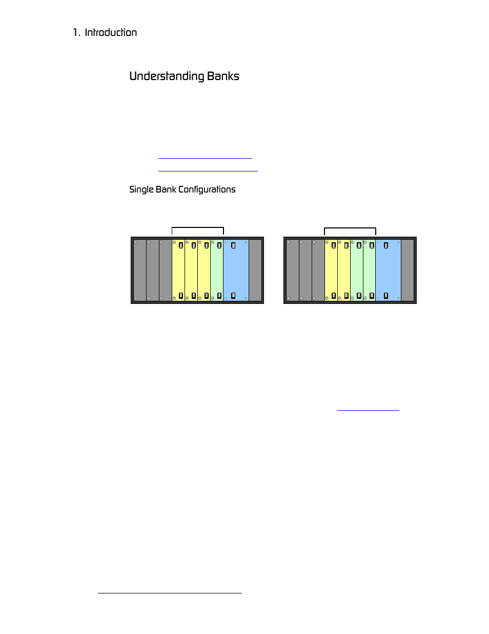 Understanding banks, Single bank configurations, Råçéêëí~езбец=_~евл | Nk==fåíêççìåíáçå, Páåöäé=_~ев=`зесбцмк~нбзел | Barco DX-700 User Manual | Page 24 / 230