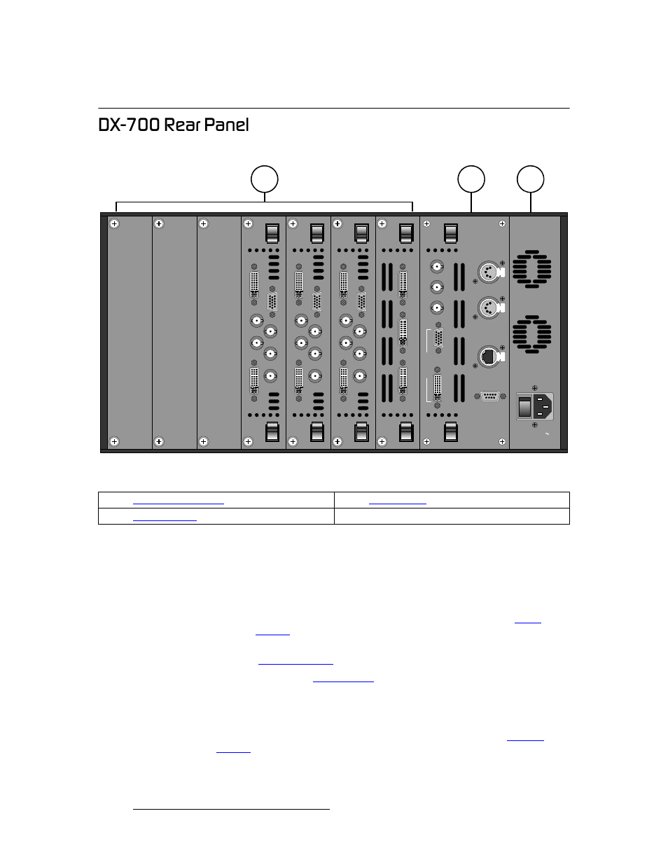 Dx-700 rear panel, Aujtmm=oй~к=m~åéä, Hardware orientation | The figure below illustrates the dx-700 rear panel | Barco DX-700 User Manual | Page 40 / 230