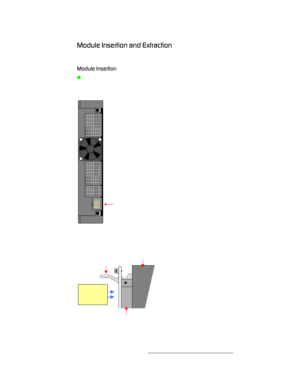 Module insertion and extraction, Module insertion, Module | Insertion and extraction, Jççìäé=fåëéêíáçå=~åç=bñíê~енбзе, Jççìäé=fåëéêíáçå, Hardware orientation | Barco DX-700 User Manual | Page 57 / 230