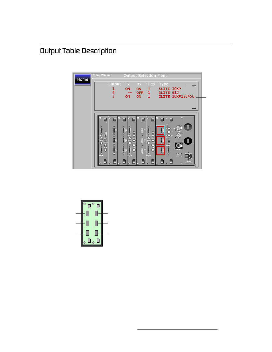 Output table description, Lìíéìí=q~ääé=aéëåêáéíáçå | Barco DX-700 User Manual | Page 79 / 230