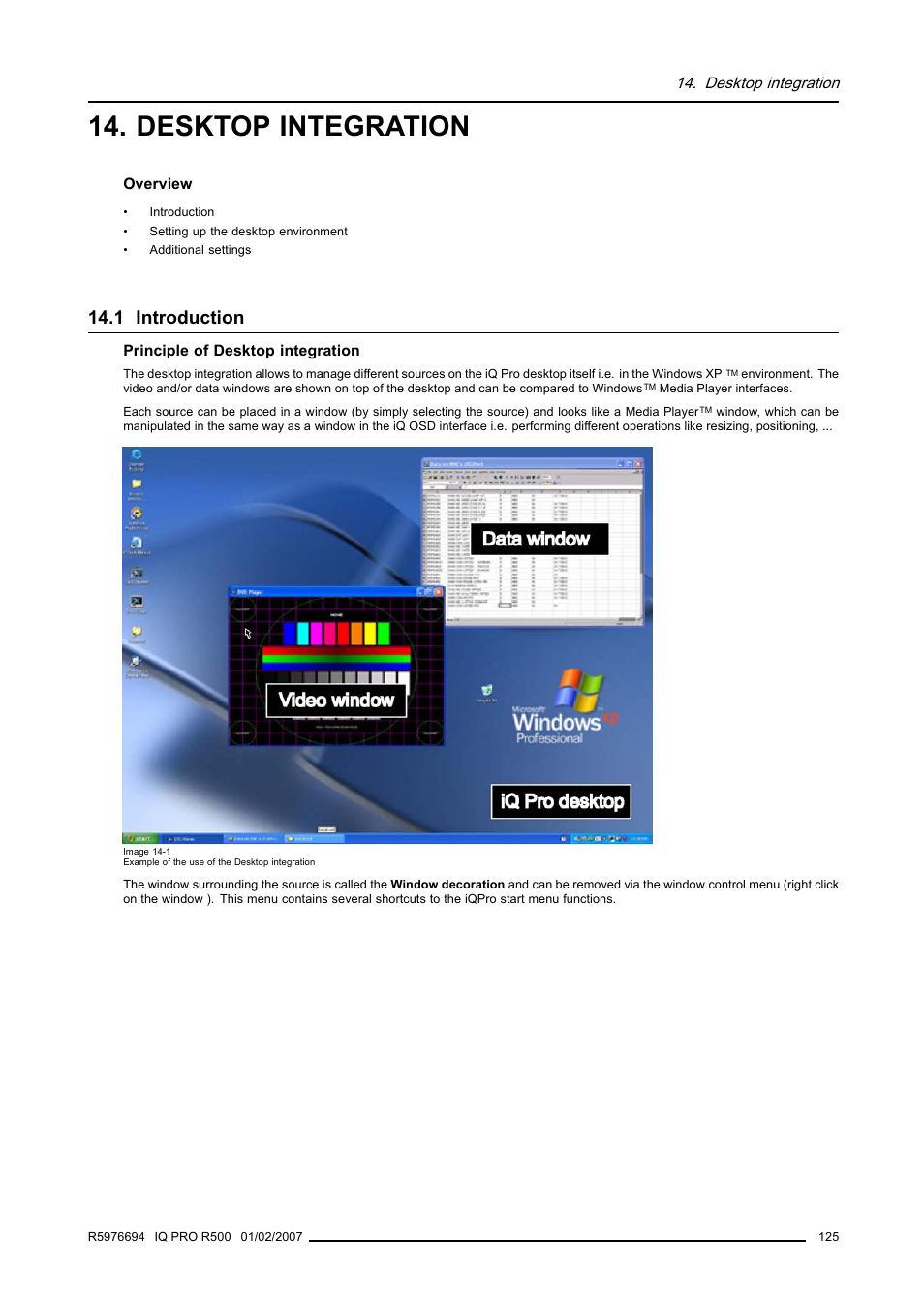 Desktop integration, 1 introduction | Barco R500 User Manual | Page 131 / 195