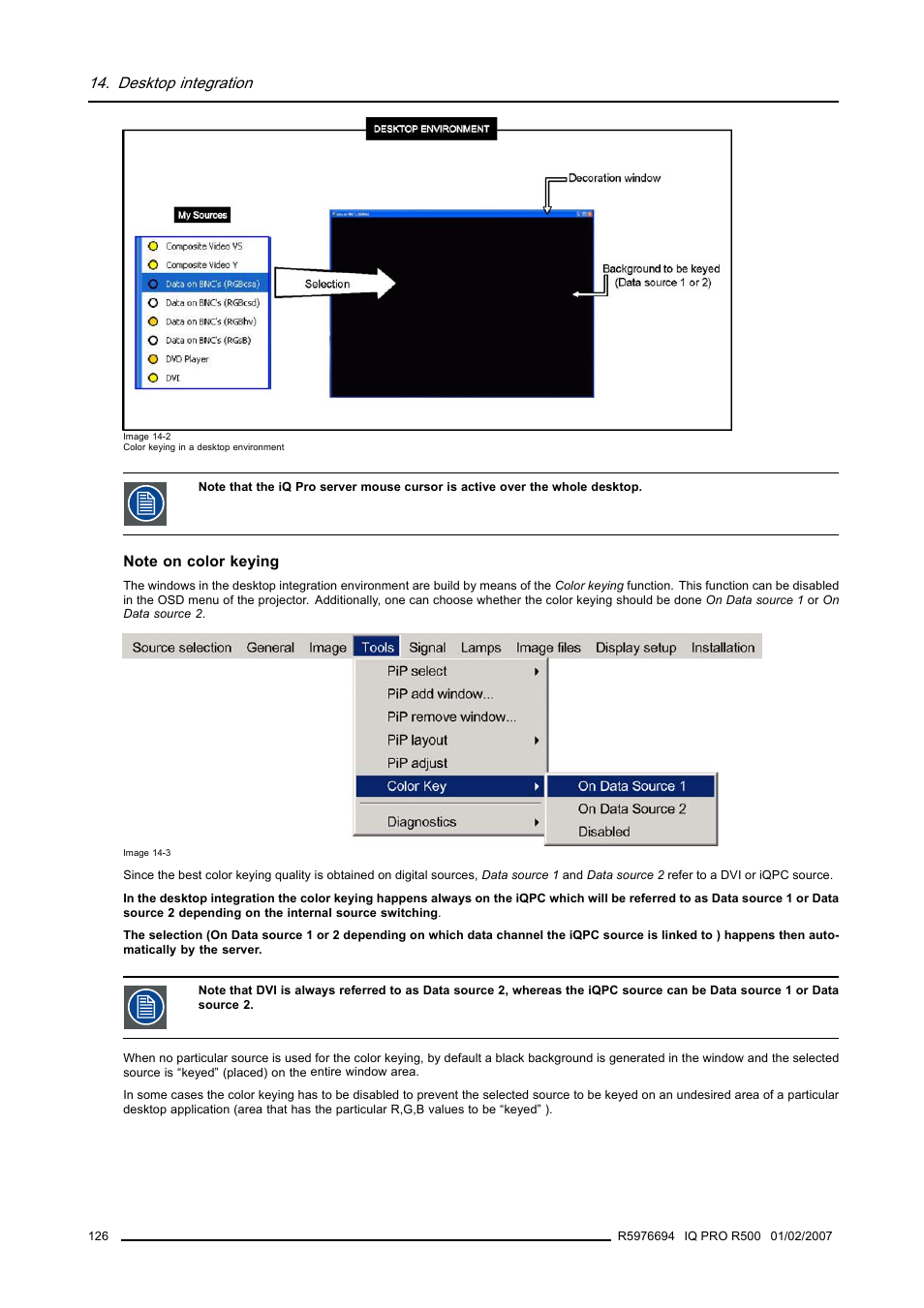 Desktop integration | Barco R500 User Manual | Page 132 / 195