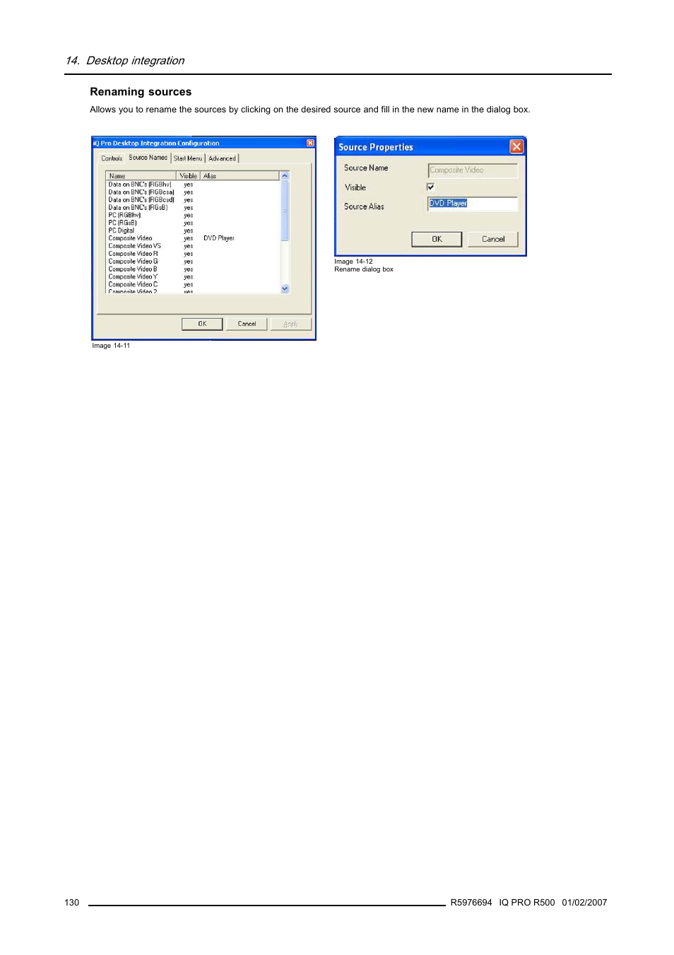 Desktop integration | Barco R500 User Manual | Page 136 / 195