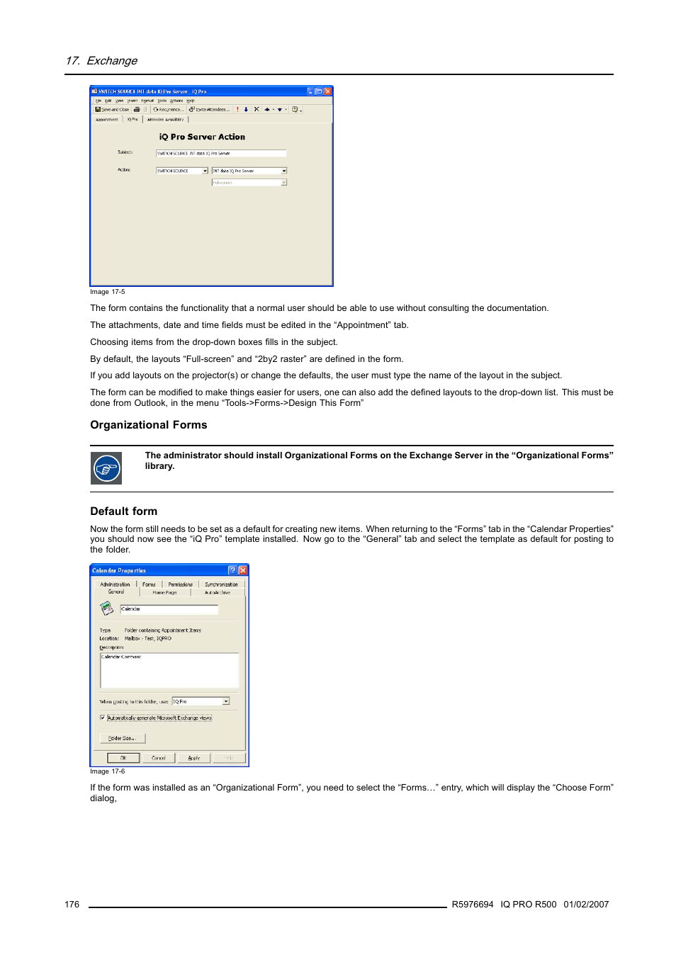 Exchange | Barco R500 User Manual | Page 182 / 195