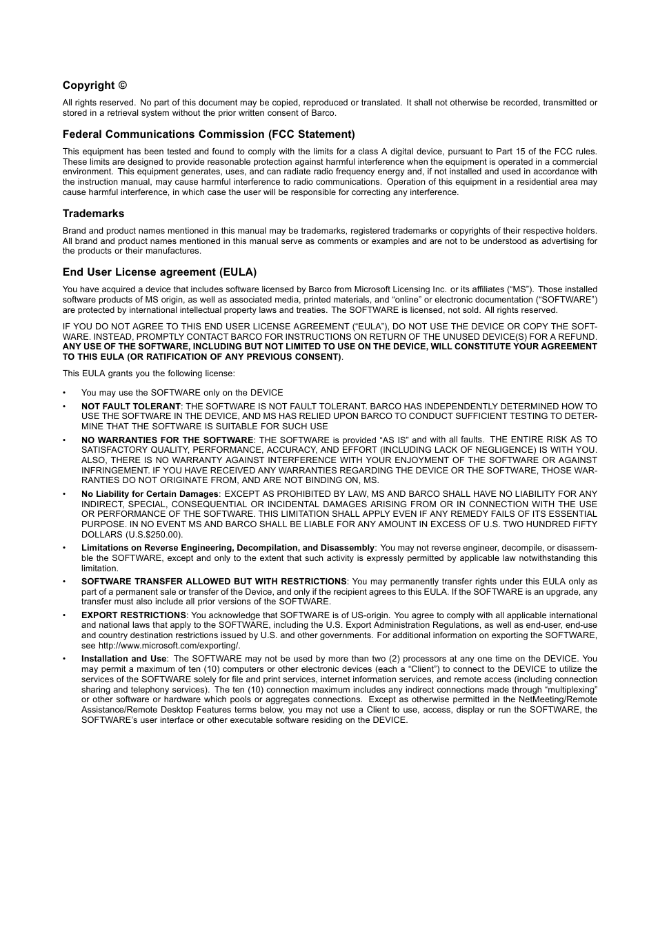 Barco R500 User Manual | Page 3 / 195