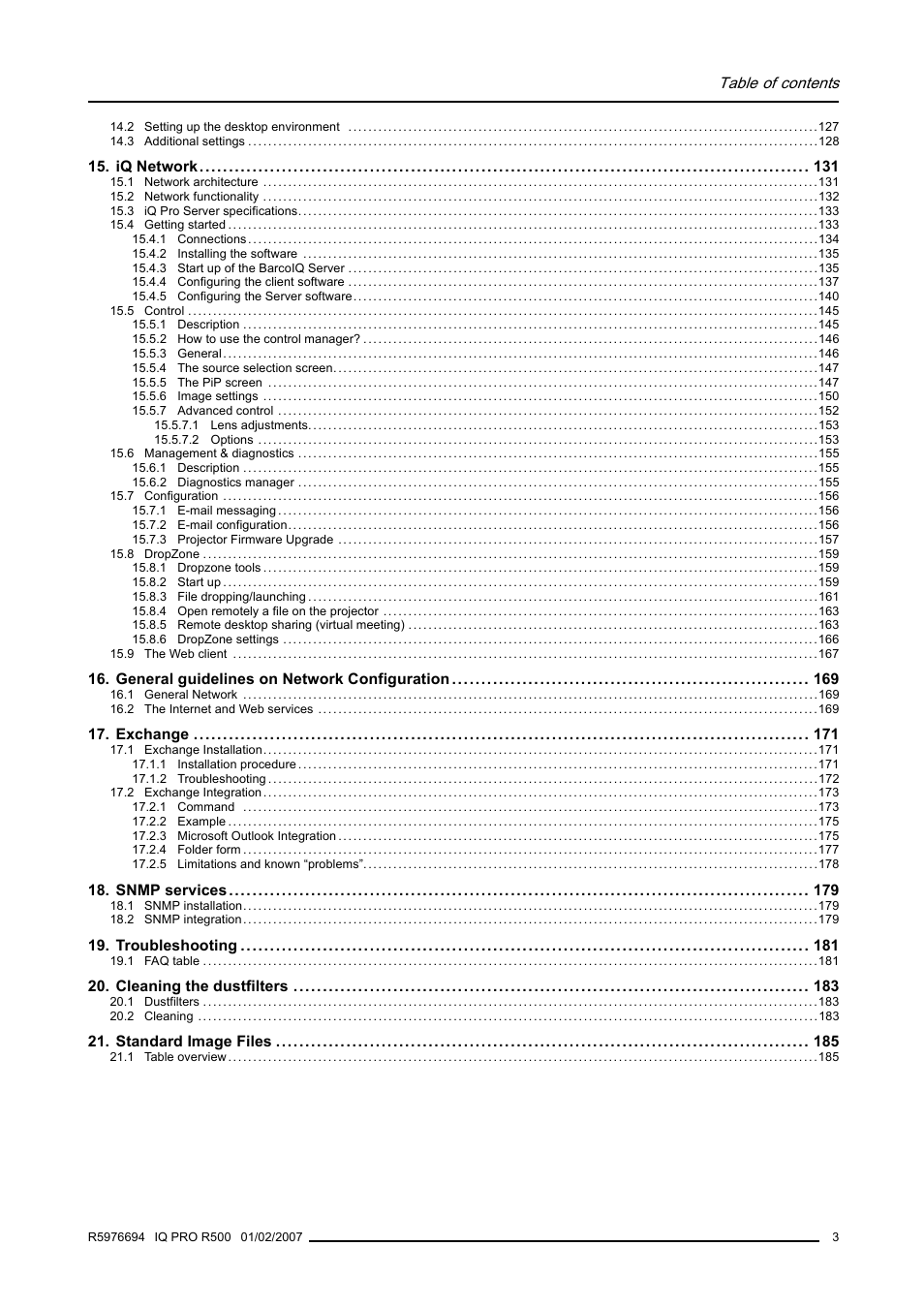 Barco R500 User Manual | Page 9 / 195