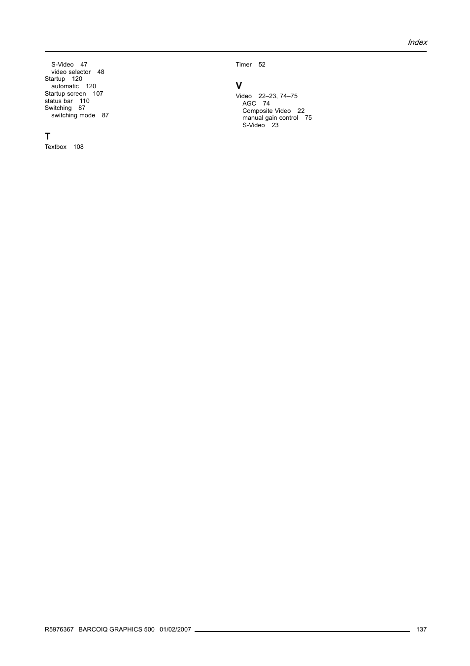 Barco GRAPHICS 500 R9002930 User Manual | Page 141 / 143
