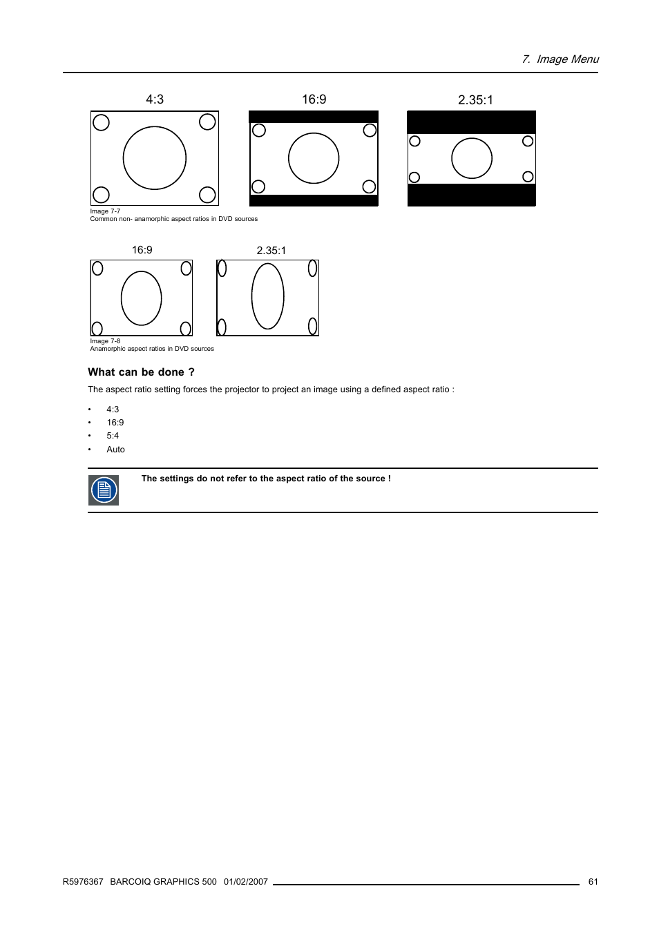 Barco GRAPHICS 500 R9002930 User Manual | Page 65 / 143