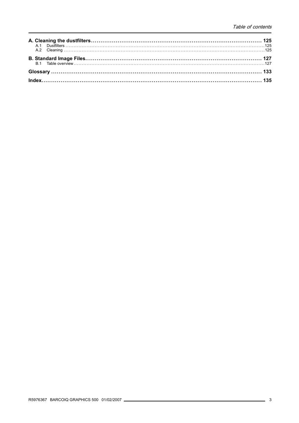 Barco GRAPHICS 500 R9002930 User Manual | Page 7 / 143