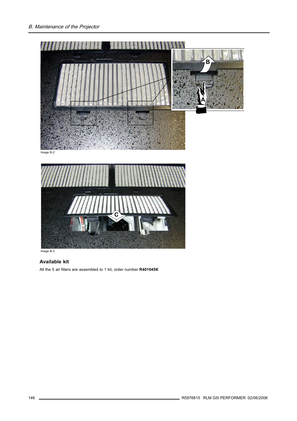 Barco RLM G5I PERFORMER R9010320 User Manual | Page 148 / 150
