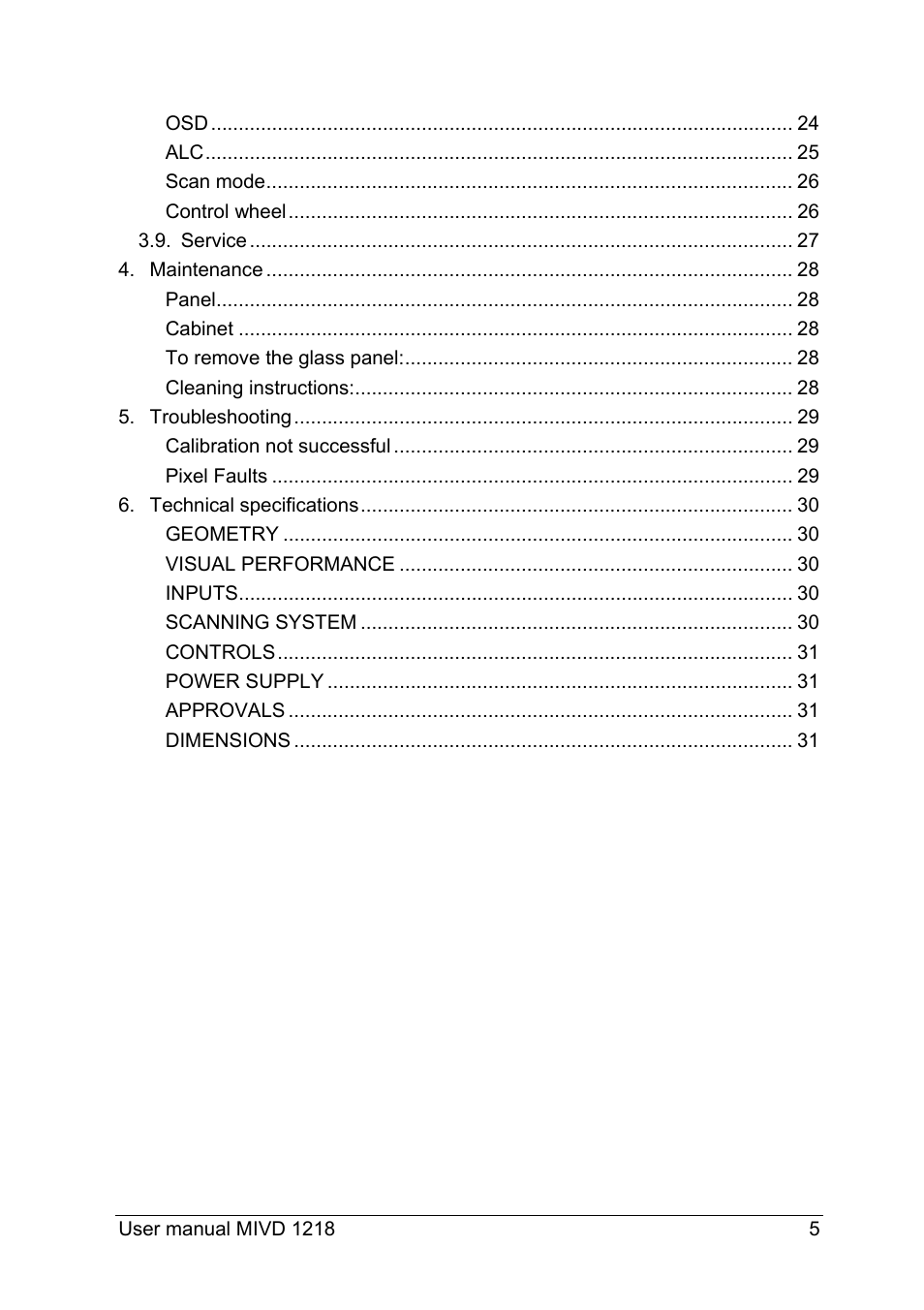 Barco MIVD 1218 User Manual | Page 5 / 31