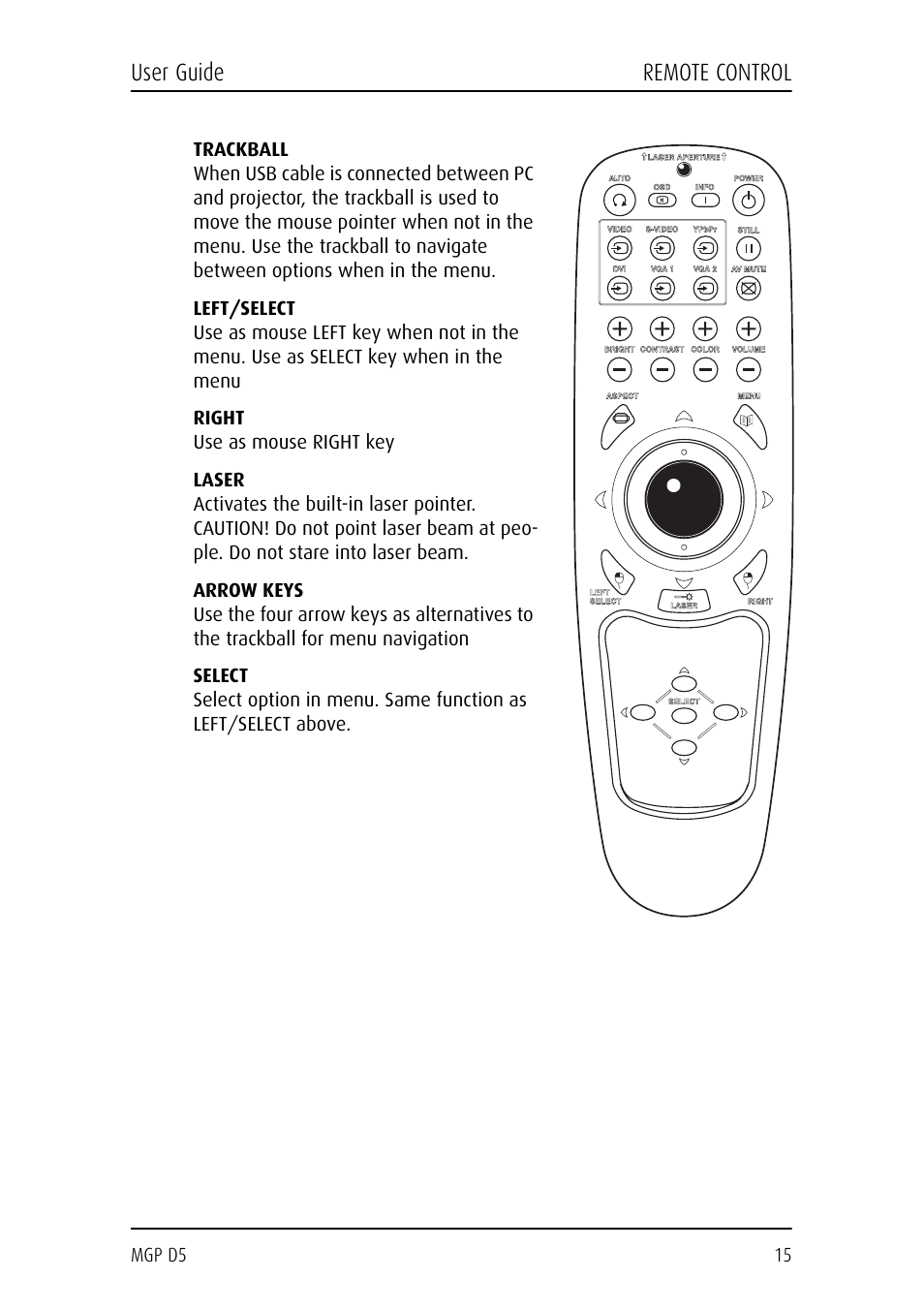 Barco MGP D5 User Manual | Page 15 / 54