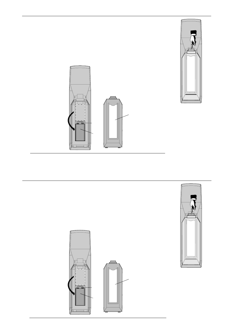 Unpacking & dimensions, Battery installation in the rcu | Barco R9001330 User Manual | Page 23 / 131