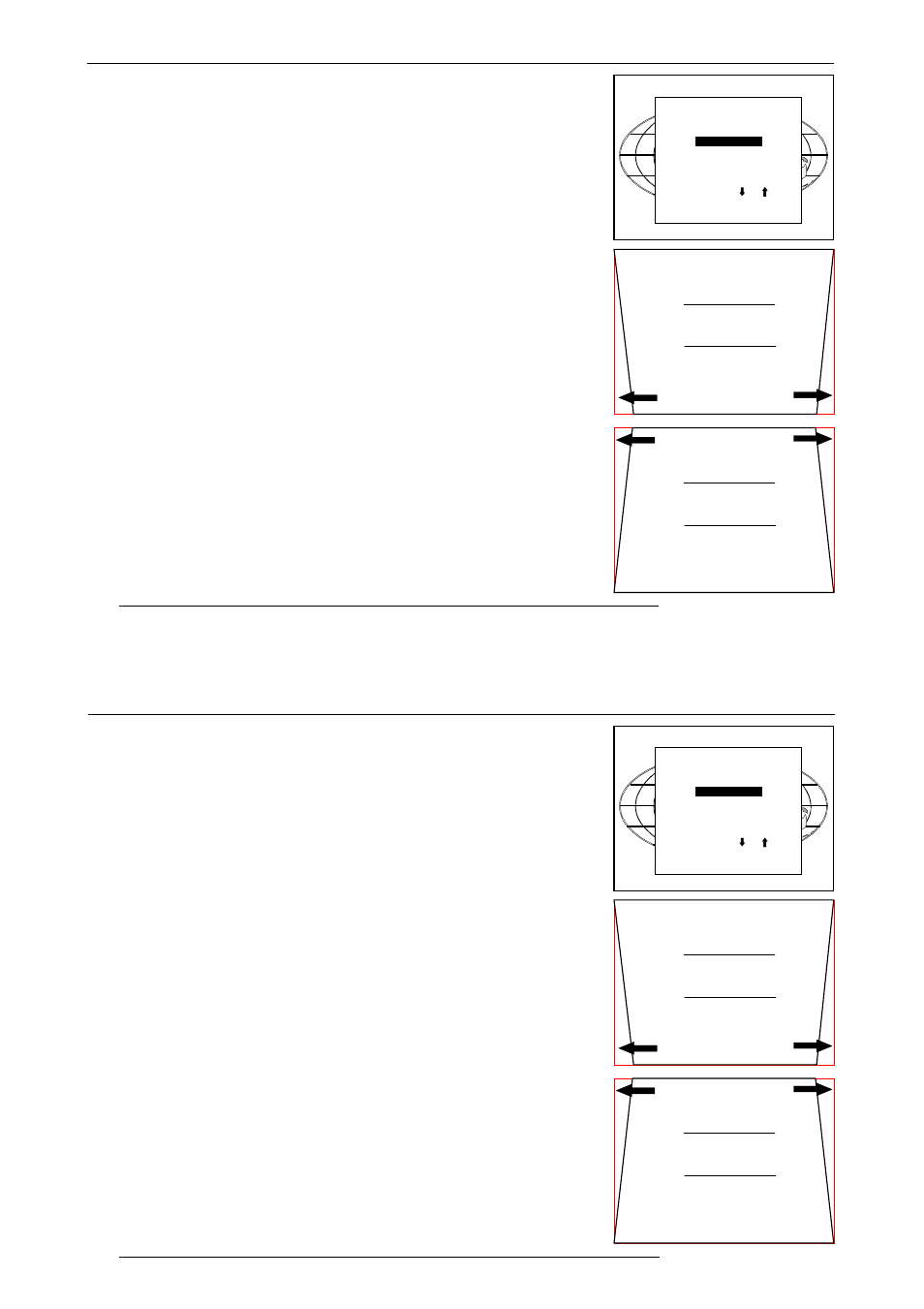 Random access adjustment mode, Side keystone | Barco R9001330 User Manual | Page 83 / 131