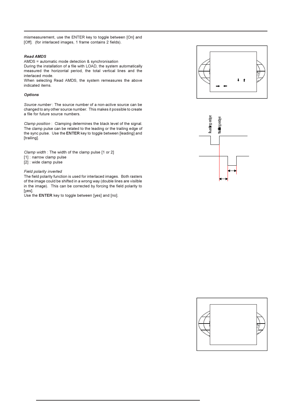 Random access adjustment mode | Barco R9001190 User Manual | Page 27 / 48