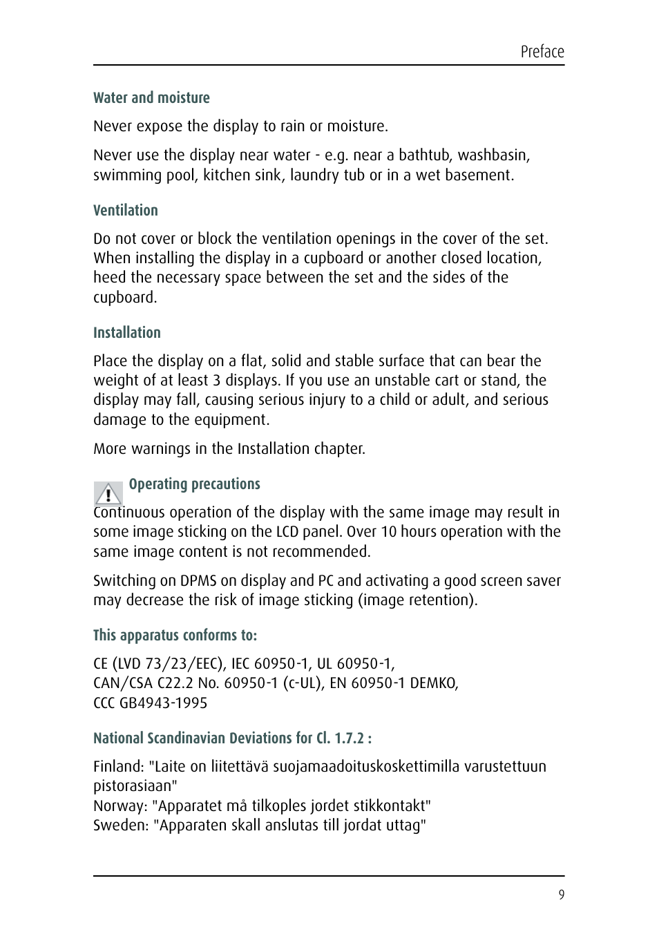 Barco MFCD 1219 User Manual | Page 9 / 31