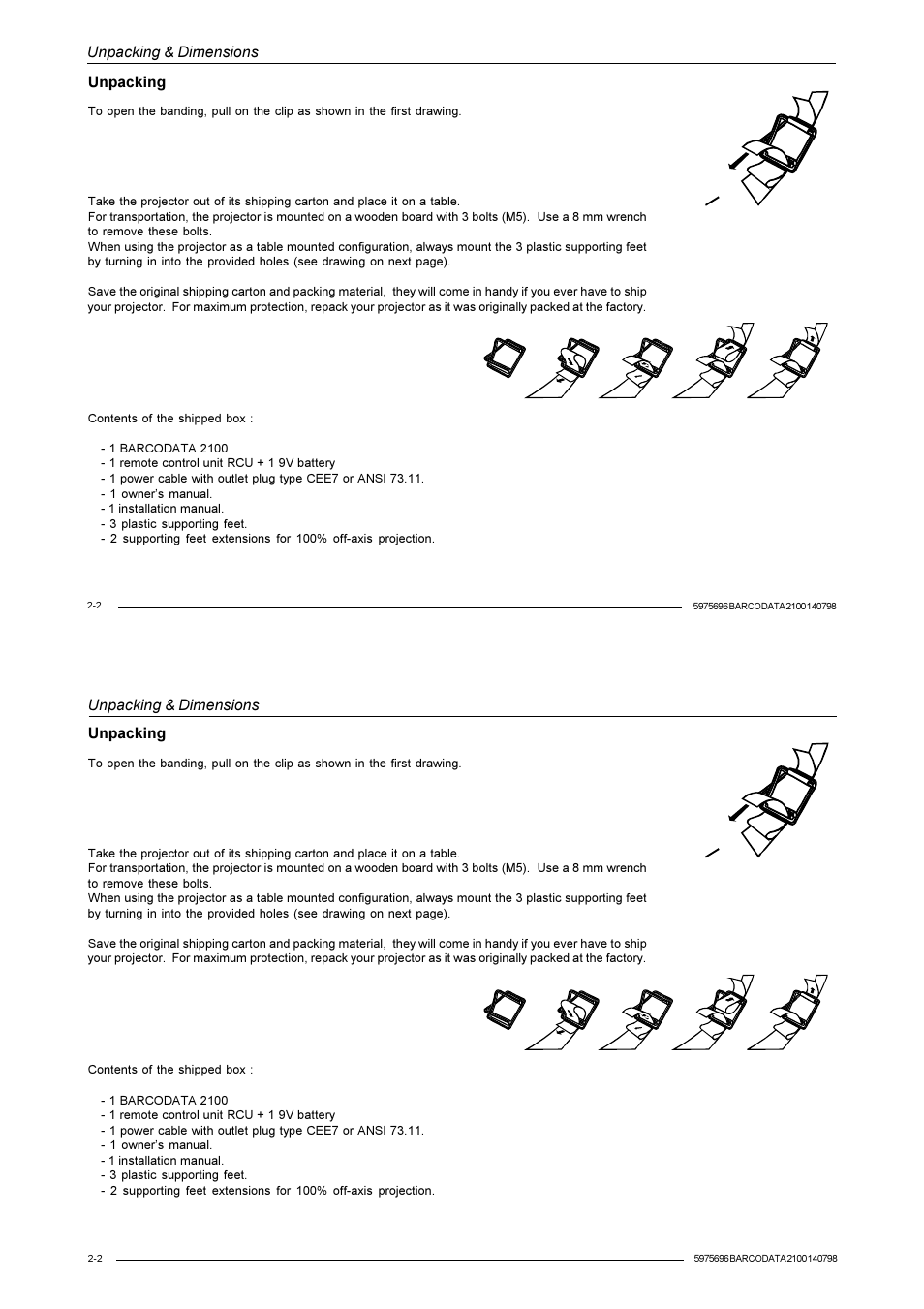 Pull to open | Barco R9001070 User Manual | Page 22 / 121
