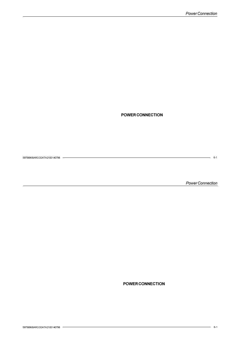 Power connection | Barco R9001070 User Manual | Page 41 / 121