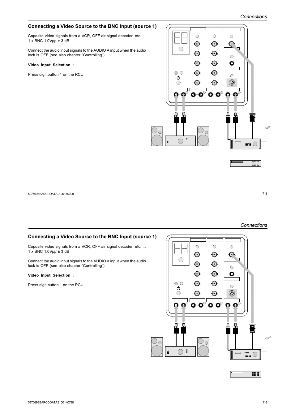 Connections | Barco R9001070 User Manual | Page 47 / 121