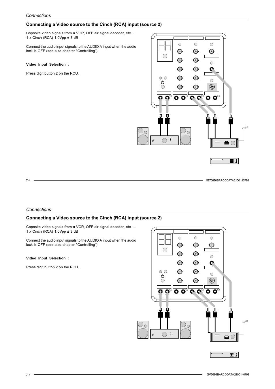 Connections | Barco R9001070 User Manual | Page 48 / 121